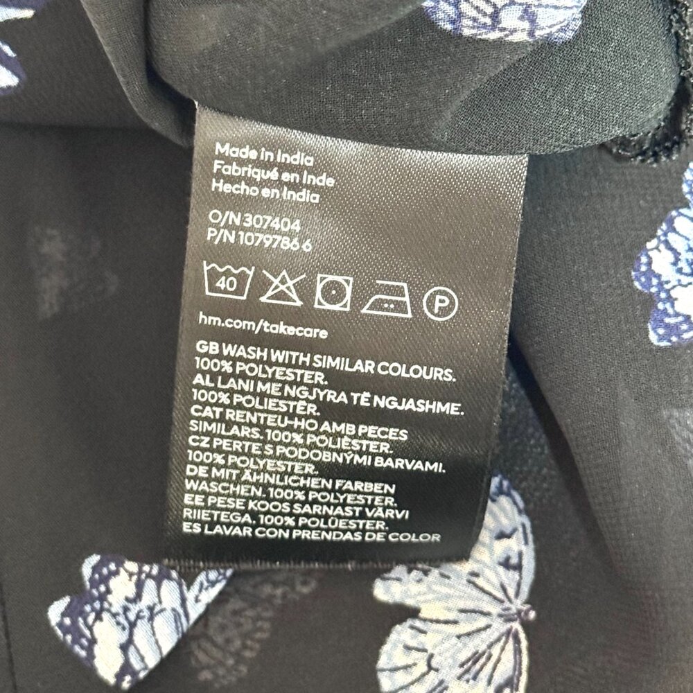 Y2K Butterfly Sheer Chiffon Cropped Top Bell Sleeves Ruffle Collar Cardigan - Picture 8 of 11